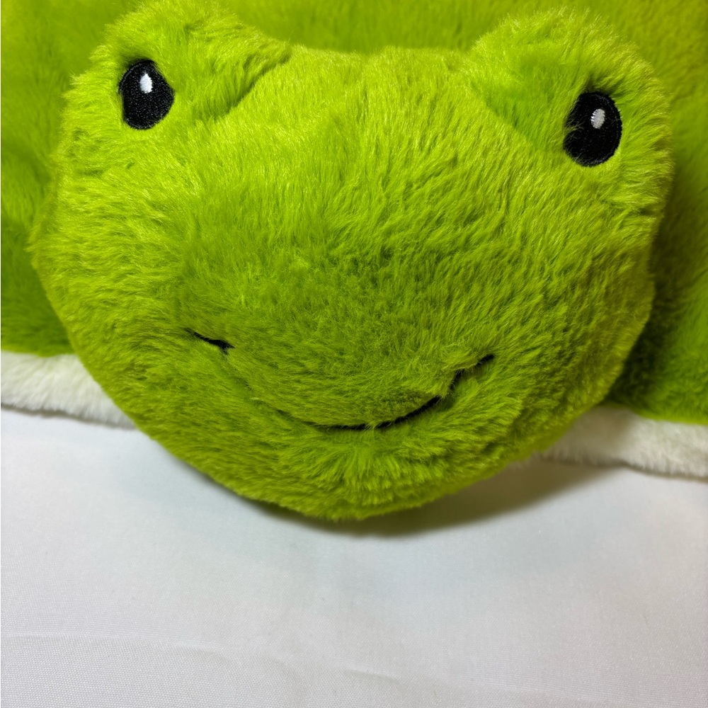 Froggy Plush Pillow, Green/White - Smoochy Pals by Linzy Toys - Picture 7 of 10